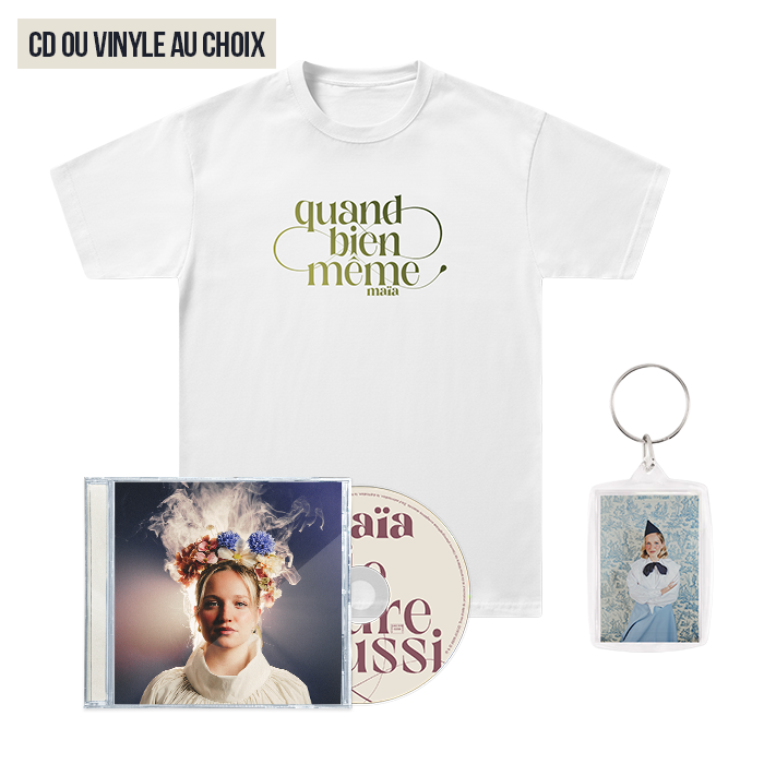 Pack T-shirt "Quand bien même" + Porte-clé + CD ou Vinyle