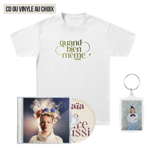 Pack T-shirt "Quand bien même" + Porte-clé + CD ou Vinyle