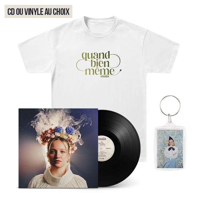 Pack T-shirt "Quand bien même" + Porte-clé + CD ou Vinyle