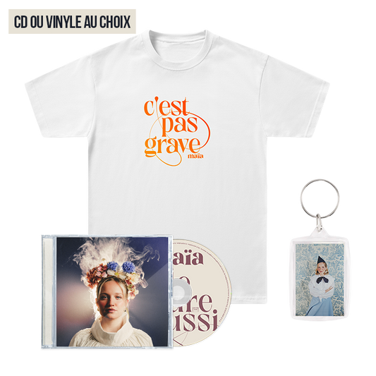 Pack T-shirt "C'est pas grave" + Porte-clé + CD ou Vinyle