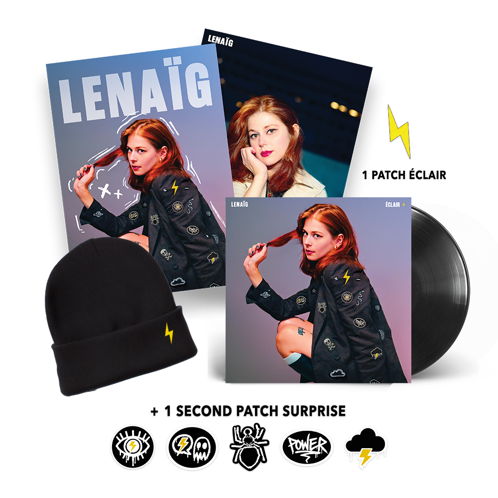 Super Pack Vinyle + Patch surprise + Patch éclair + Bonnet + Affiche