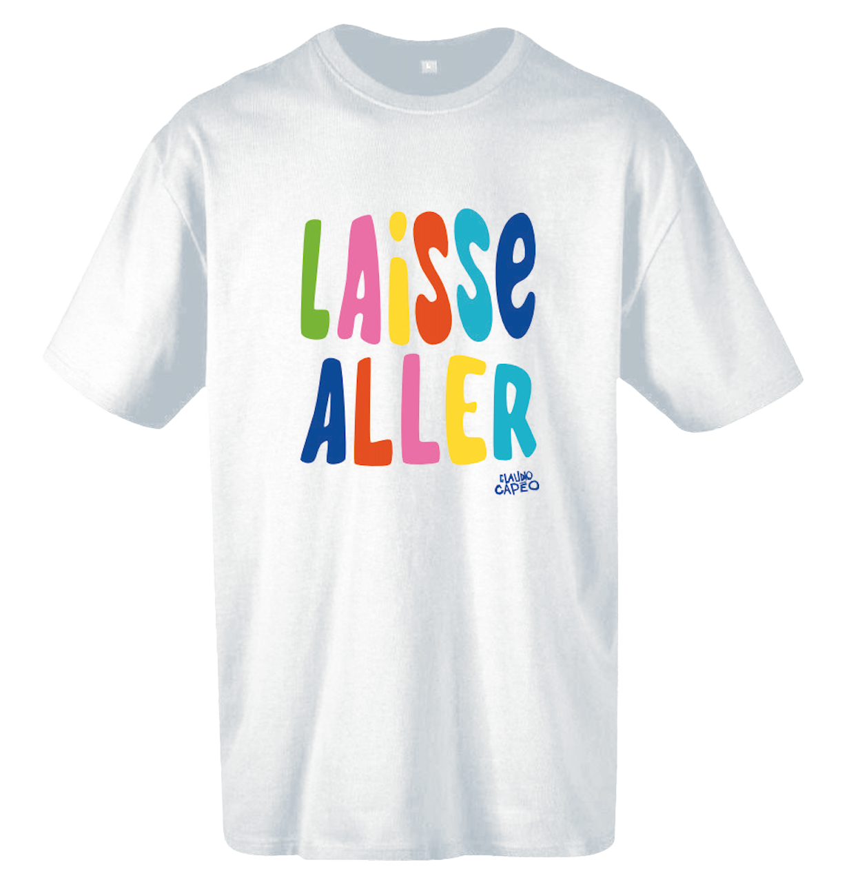 T-shirt Enfant « Laisse aller » blanc