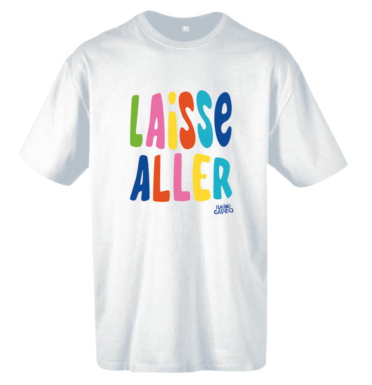 T-shirt Enfant « Laisse aller » blanc